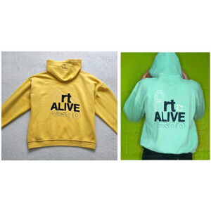 FREECITY FREE CITY collectible "ART ALIVE" cool vintage hoodie sweatshirt $295 s